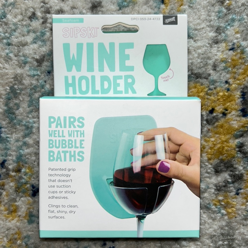 Sipski NEW wine holder seafoam for bubble baths gift